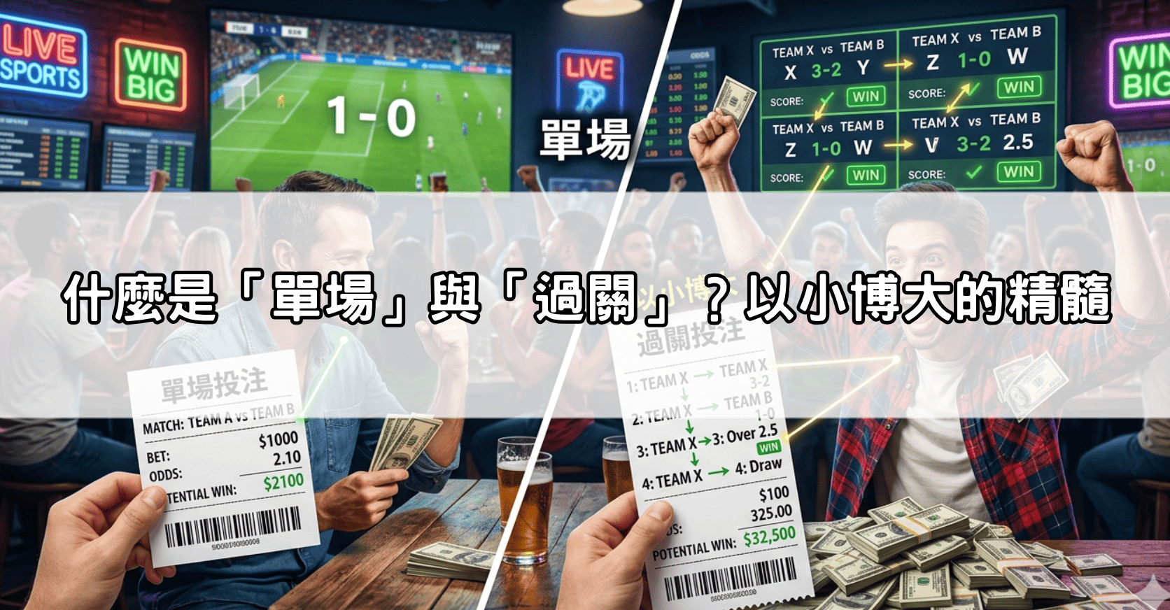 什麼是「單場」與「過關」？以小博大的精髓